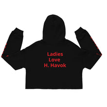 Load image into Gallery viewer, H.Havok Productions Women’s Crop Hoodie
