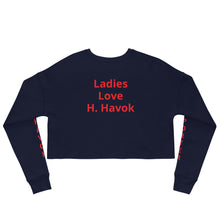 Load image into Gallery viewer, H.Havok Productions Women’s Crop Sweatshirt
